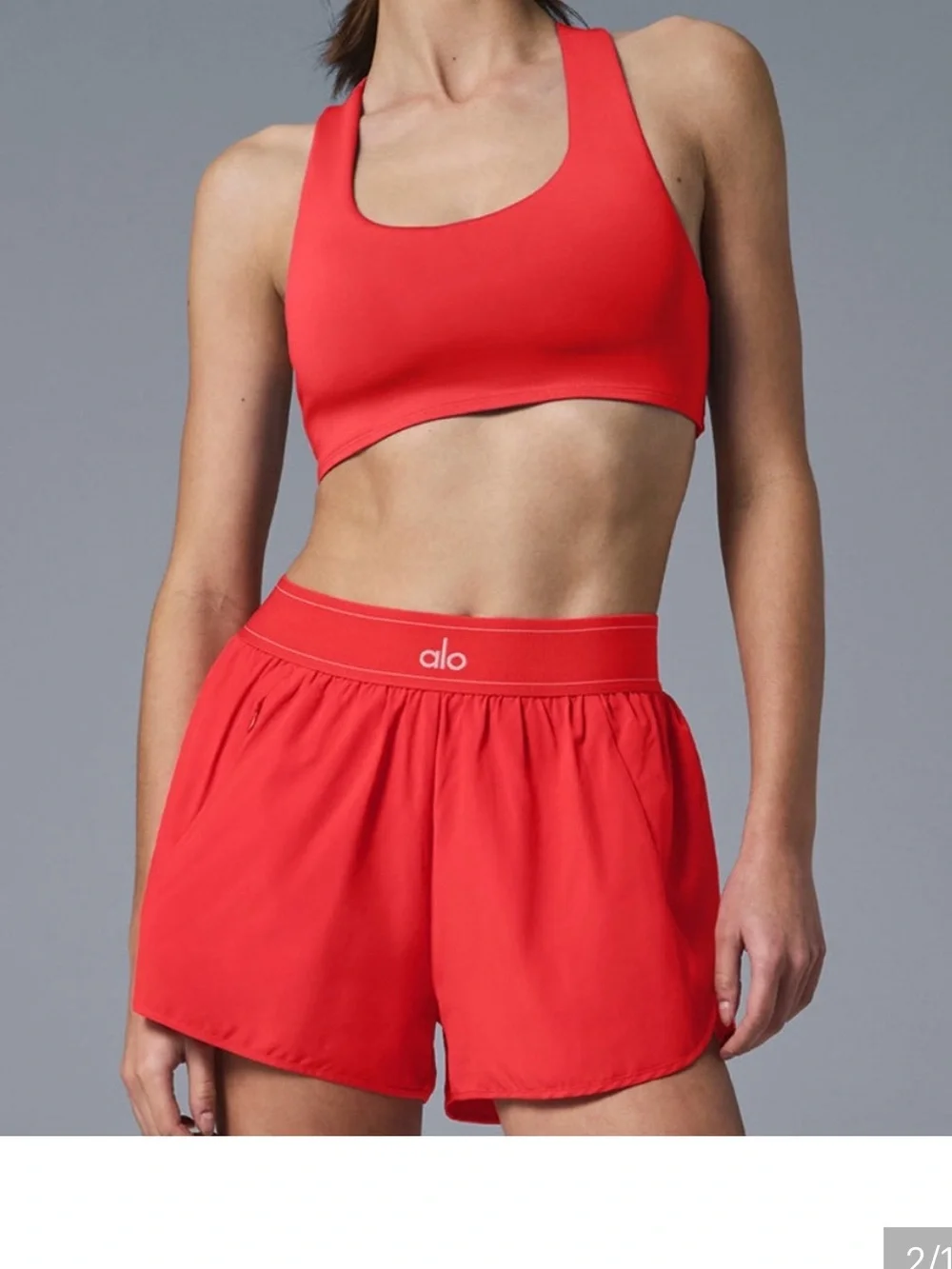 ALO Yoga Women's Athletic Shorts in Red